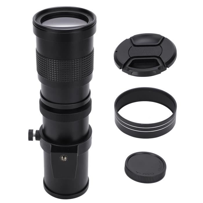 420-800mm F/8.3-16 Super téléobjectif zoom manuel pour appareil photo reflex à distance, avec pochette de rangement