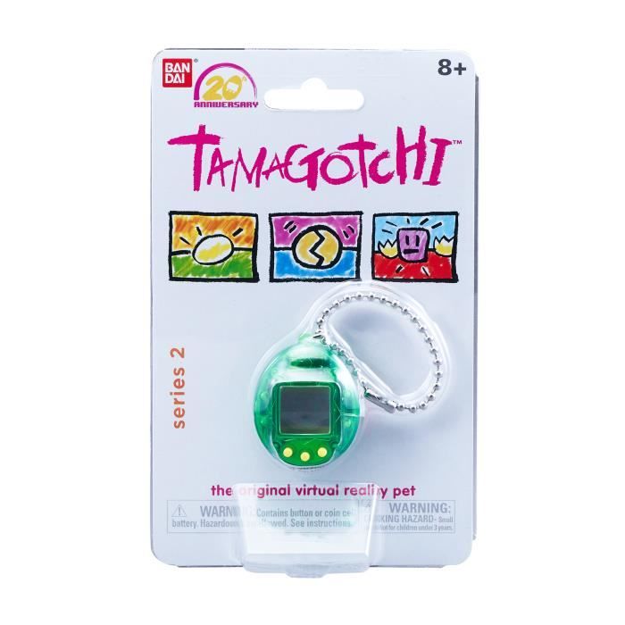 Tamagotchi Original P1/P2 Clear green Bandai 1997 English - Boutique- Tamagotchis