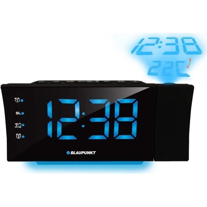 Radio-réveil avec chargement USB et projecteur Blaupunkt CRP81USB