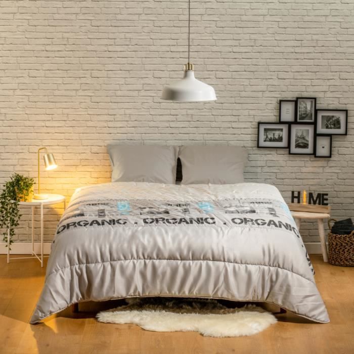 Bleu Calin Couette Imprimee 140x0cm La Tendance Chaude Et Douce Utilisation Sans Housse Cdiscount Maison