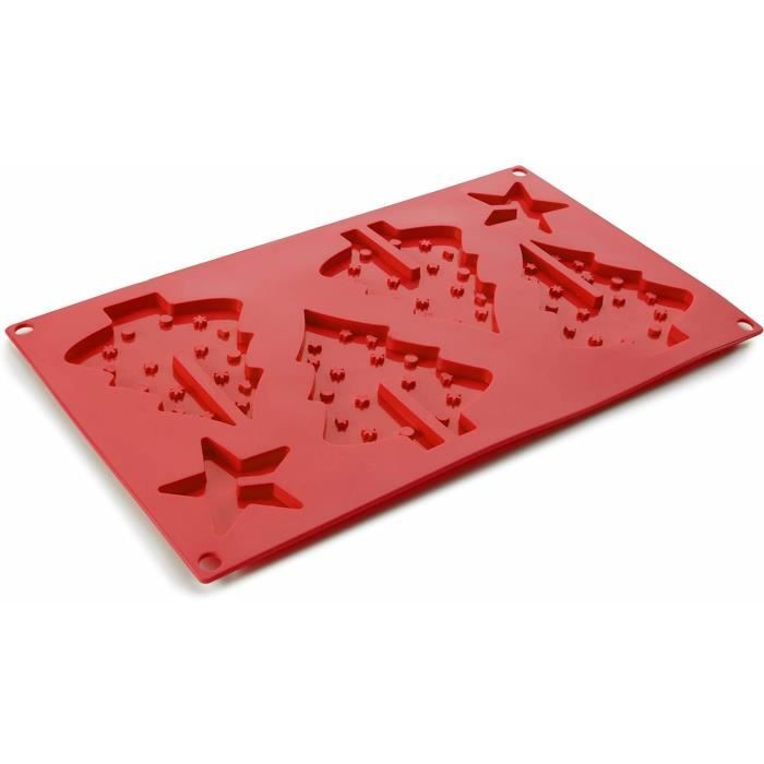 Moule à Biscuits Sapin De Noël 3D En Silicone - 9 Cavités - Pour Chocolat, Pâte à Sucre, Résine Alimentaire - 8
