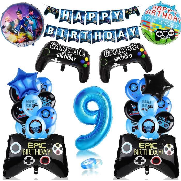 Deco Anniversaire Ballon 9 Ans Deco Gaming Kit Anniversaire
