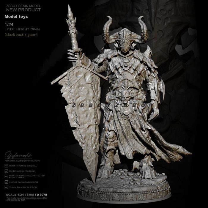 Maquette Figurine Résine 75mm 1/24 – Comte Nantel Corps Privé G156 – Kit à Assembler