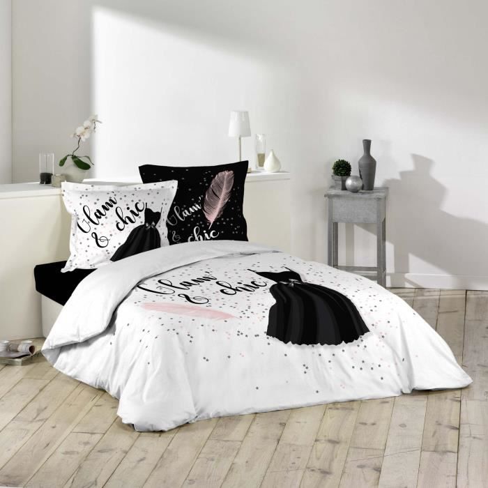 Parure de lit fille 240 x 220 cm imprimée Ballerina ...