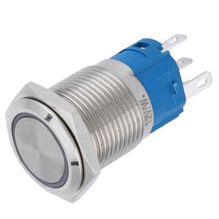 Duokon Presse 1NO 1NC Interrupteur à bouton-poussoir en métal 1NO 1NC à ...