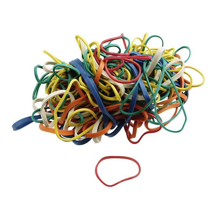 Lot de 150 élastiques de tailles différentes Fackelmann Lot de 150 élastiques de tailles différentes Fackelmann
