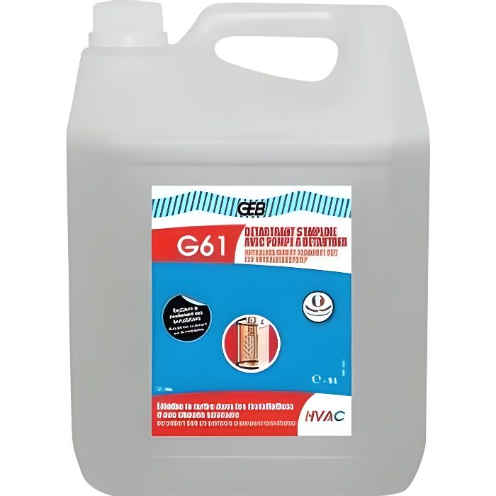 Détartrant G61 semploie avec pompe bidon 5L - GEB - 870122