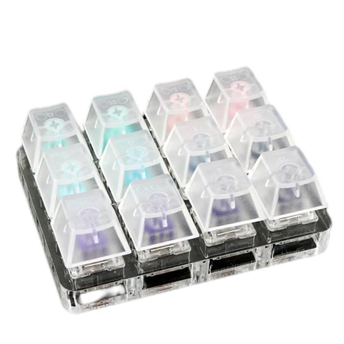 Porte-clés Testeur De Touches Mécaniques – 4 Boutons LED – Anti-Stress Pour Maison Et Bureau
