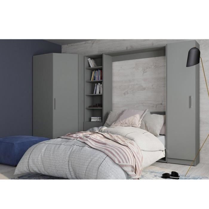 Lit Escamotable 2 Personnes Cdiscount