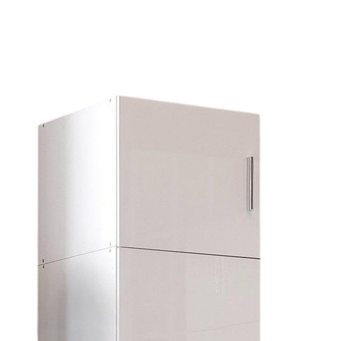 Sur meuble armoire penderie 1 porte MALTA laquée blanc cassé L 45 cm