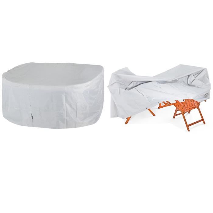 SWANEW Bâche De Protection Kingsleeve Pour Salon De Jardin En Resistante Aux Uv Et Aux Dechirures Sonneninsel Rund 165cm 82033772