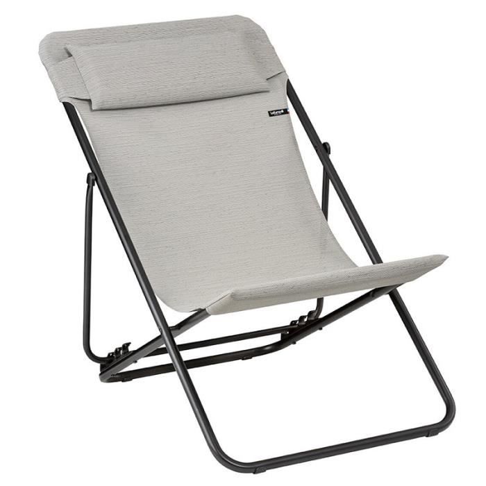 Chaise longue LAFUMA Maxi Transat Plus Galet Set of 2 Ouvert H 83