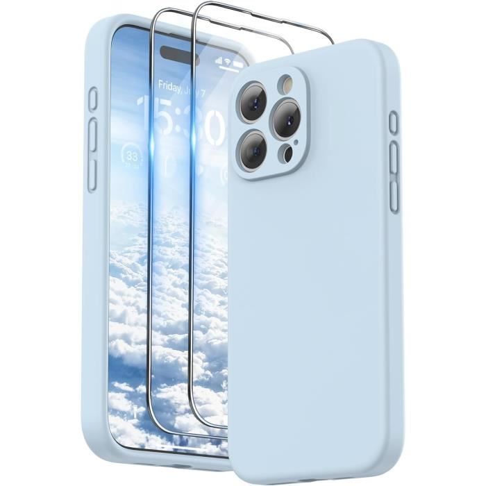 Coque Silicone IPhone 11 Pro + Verre Trempé - Protection Complète, Neuf