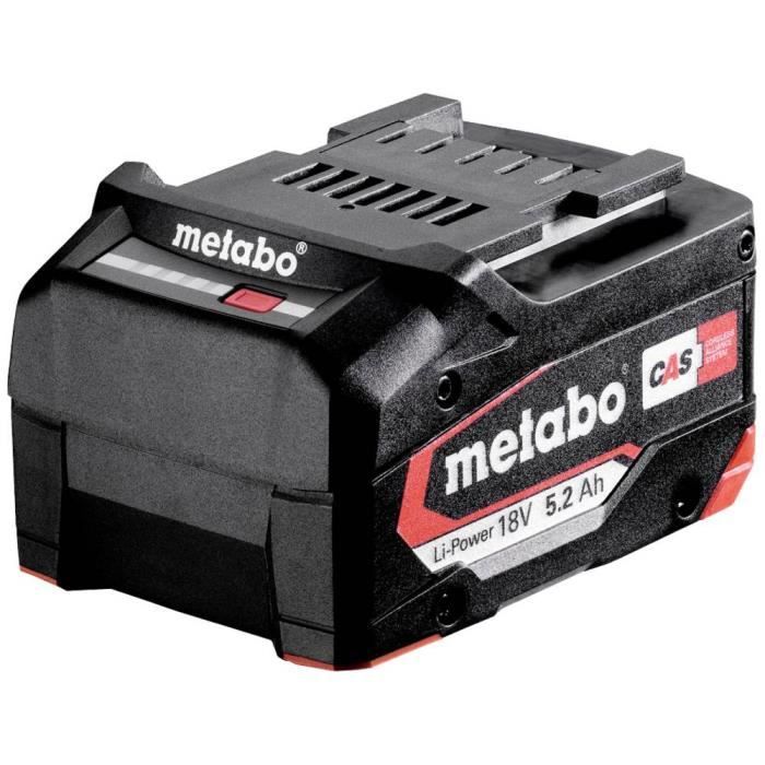 Metabo 625028000 Batterie pour outil 18 V 5.2 Ah Li-Ion