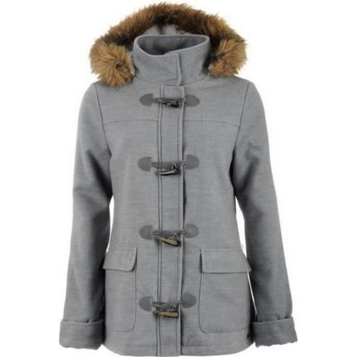 Duffle Coat Kangol Femme Gris Cdiscount Pret A Porter