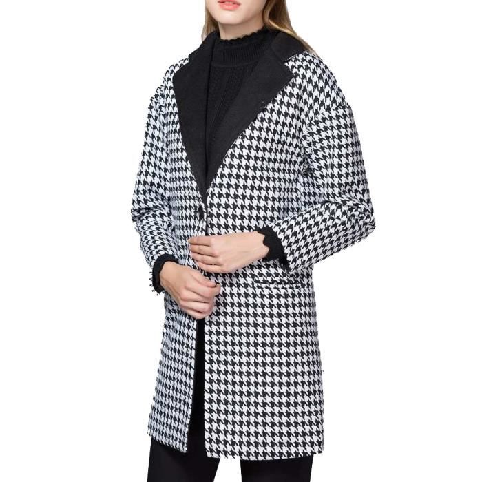 manteau laine blanc femme