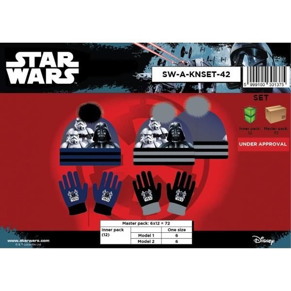 Set 2 Pièces Star Wars Bonnet Et Gants Star Wars - New