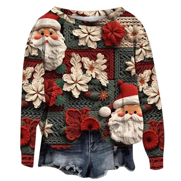 Pull de noel femme distri center shop