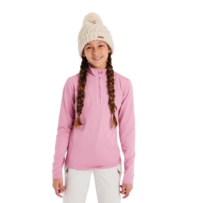 Pull Polaire Léger Femme Lands' End 1/4 Zip Vert Taille PM (10-12) - Bon État