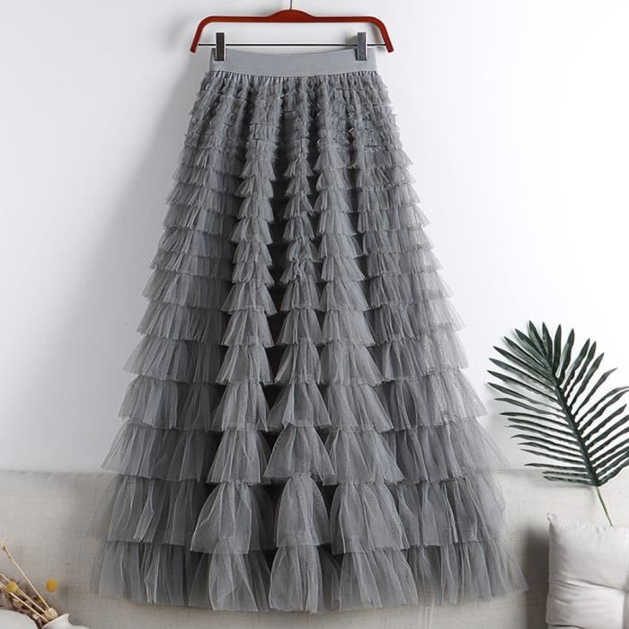 Jupe Midi En Tulle FEOYA - Élastique Taille, Style Trapèze | Pour Automne Et Occasions Spéciales
