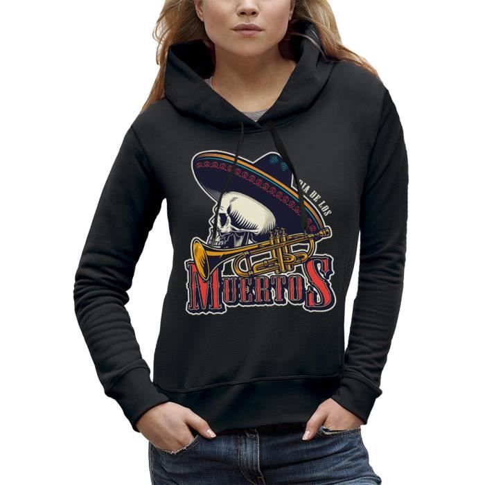 Sweat tete de mort mexicaine femme top