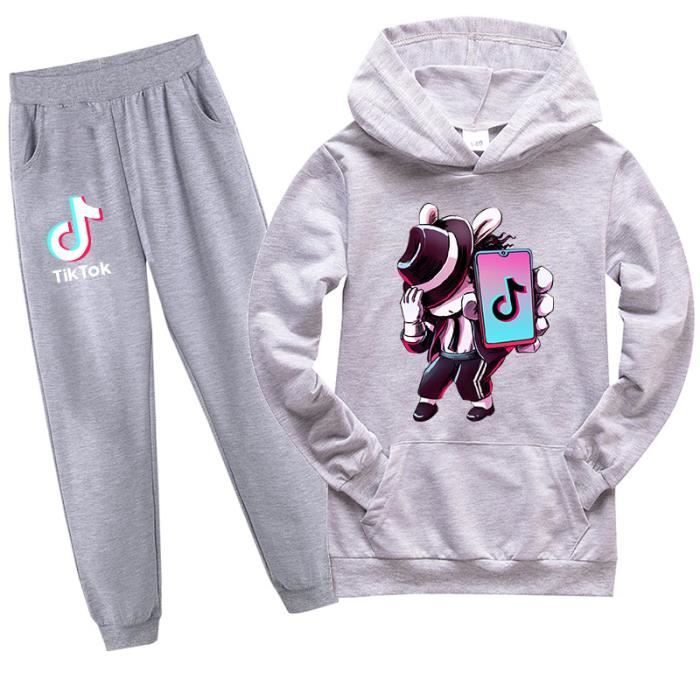 TIK ToK Ensemble Capuche Casual Jogging Gar ons Filles Enfants