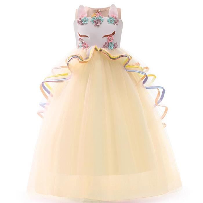 Licorne Robe Princesse Fille de Soir e en Tulle Robe Longue de
