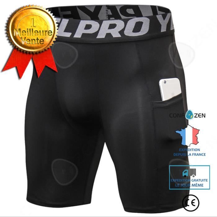 Shorts De Compression pour Hommes Sport Collants de Course Fitness