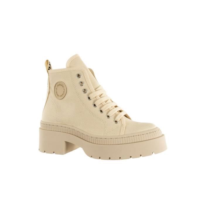 Victoria Baskets mode - VICTORIA - 1110106 21 Crudo - Textile - Lacets - Beige
