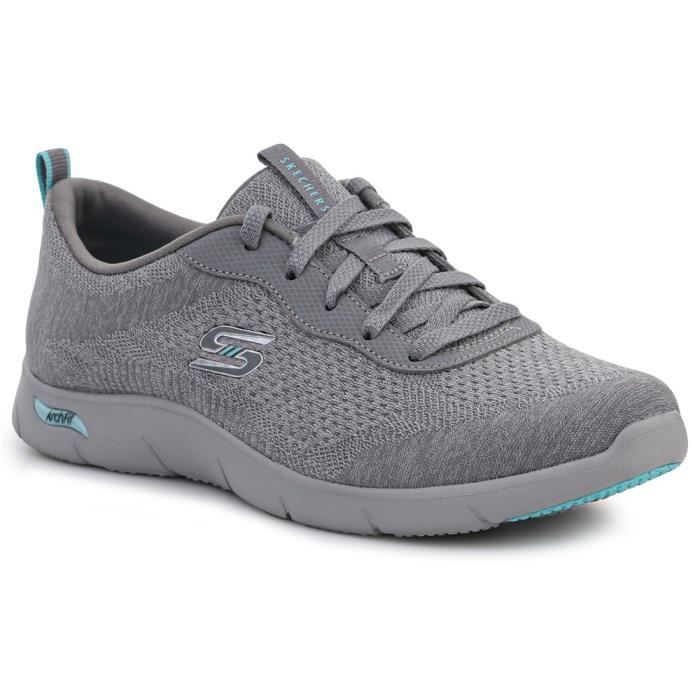 Chaussures SKECHERS Arch Fit Refine Lavish Wish Gris Femme Adulte Fitness Running Route