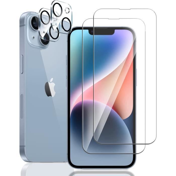 NEW'C Lot de 3, Verre Trempé pour iPhone 14 Pro Max (6,7"), Film Protection écran -sans Bulles d