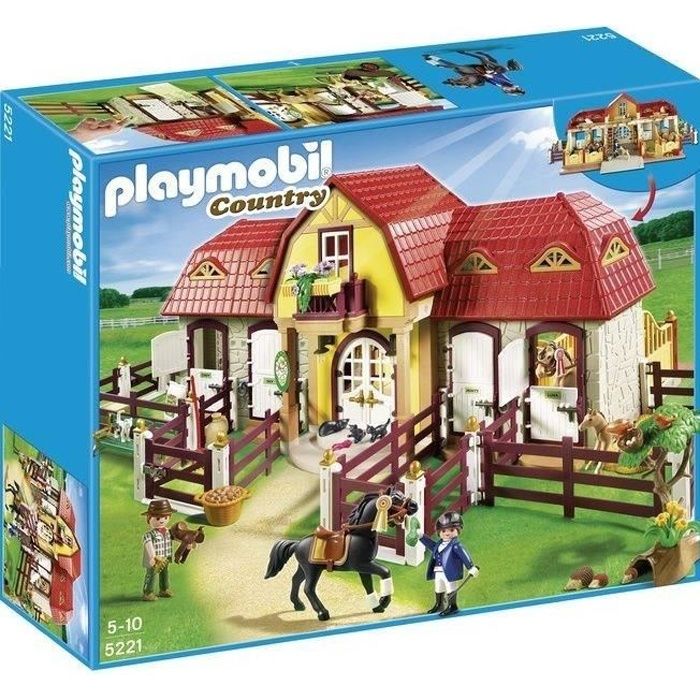 PLAYMOBIL - Haras avec Chevaux et Enclos - 4 Box - 3 Chevaux - Accessoires  - Mixte - 5 ans+ 4008789052216 - Achat / Vente univers miniature - Cdiscount