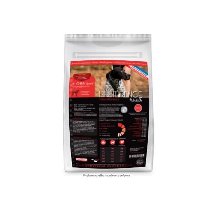 Meilleurs prix pour Croquettes pour chien sportif PREFERENCE - 10 kg - Enrichies en protéines et graines de lin