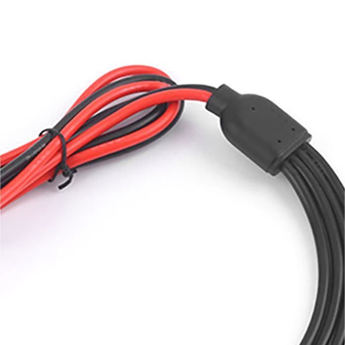 Lot De 2 Câbles D'extension Solaires De 15,2 M 10 AWG (6 Mm²) Avec Connecteur Femelle Et Mâle Avec Sac De Rangement – Kit De Câbles Résistants Aux Intempéries Pour Camping-car, Ferry