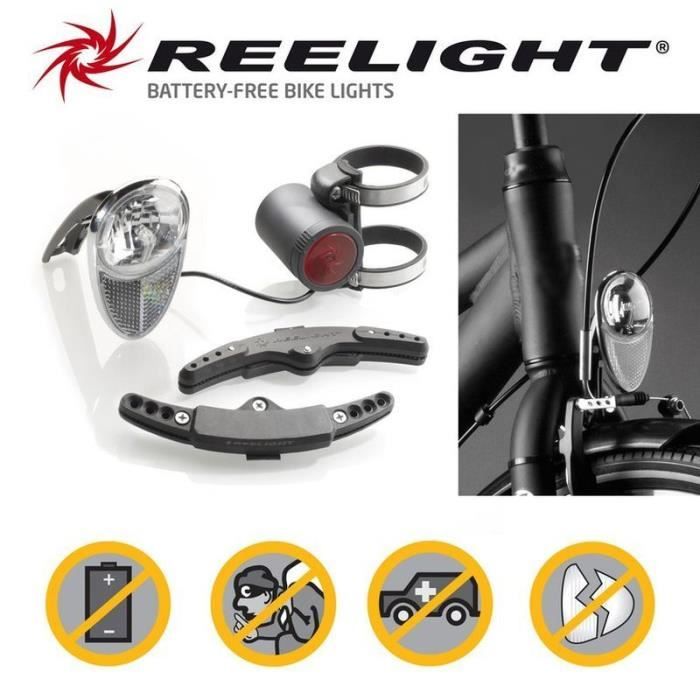 Éclairage vélo feu avant positionnement Reelight SL620 Power Back Up - noir - TU