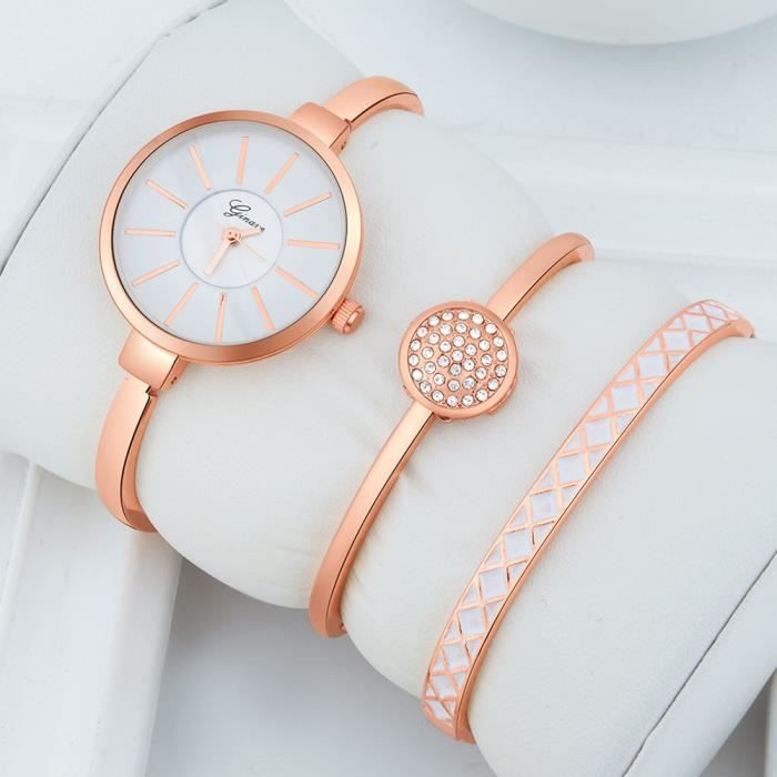 OIDEA Montre Bracelet Acier Inoxydable: Montre Femme Infirmières Élastique Fantaisie Analogique Quartz Extensible Grand Cadran Chiffres Arabes Facile à Lire - Cadeau Anniversaire