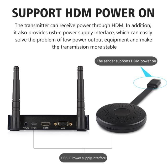 Émetteur et récepteur sans fil HD, double convertisseur de streaming audio vidéo Cdiscount TV