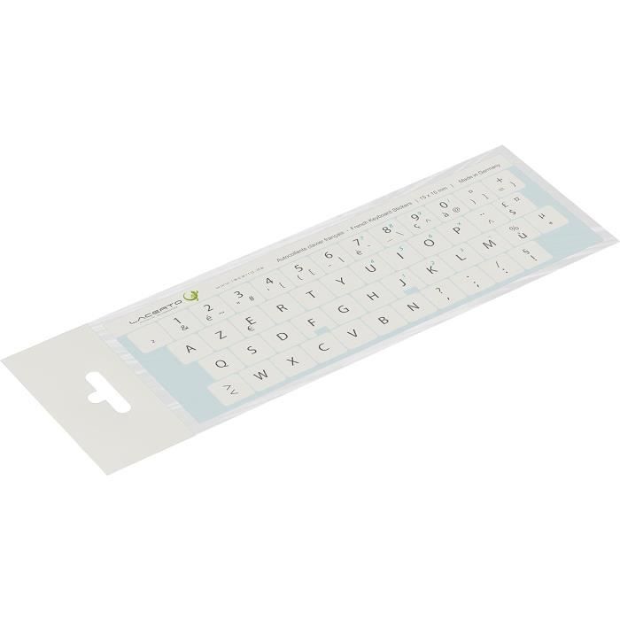 Sourcingmap® Lettres Blanches Autocollant De Clavier Azerty Et Arabe