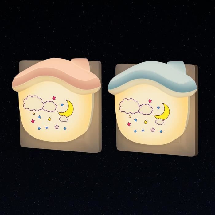 Annmore Veilleuse Bébé Prise Électrique Avec Interrupteur, Lot De 2, Lampe De Chevet Murale, Kaola Et Souris Applique Decoration Chambre Fille, Lumiere Maternité, Cadeau Nouveau Né