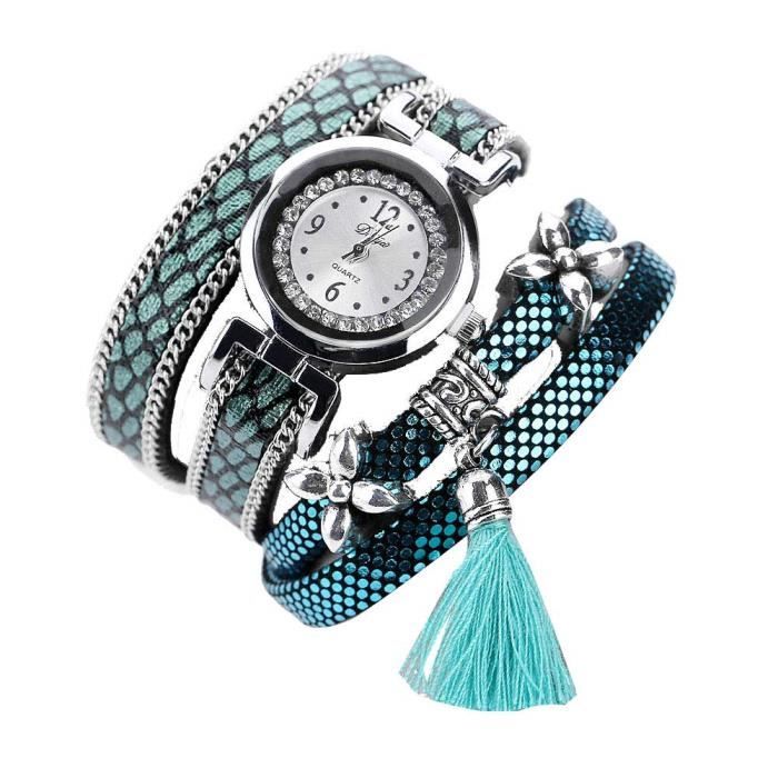 Montre Femme Bracelet en Corde Tressee de Style Ethnique avec Gland Montre Quartz Cadran Rond pour etudiants OD865035 Achat vente montre Femme Cdiscount