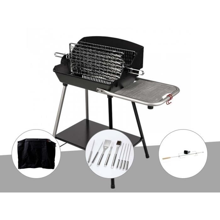 Barbecue Horizontal et Vertical Excel Grill Somagic + Gant de