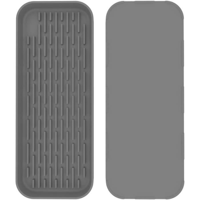 Plateau D'évier De Cuisine, Porte-éponge Auto-drainant, Porte-savon En Silicone De Qualité Supérieure Pour Comptoir De Salle De Bain, Organisateur D'évier Pour Vaisselle, Savon, Bouteille De Savon