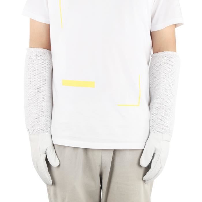 Gants D'Apiculture KINGLAKE En Peau De Chèvre Avec Manches Ventilées - Taille L - Protection Robuste Et Confortable