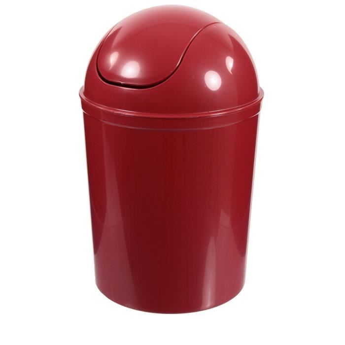 Poubelle De Salle De Bain Rouge Rouge Achat Vente Poubelle