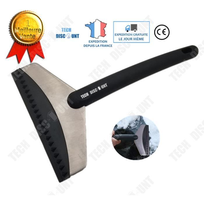 Grattoir à Glace Et Brosse à Neige 2 En 1 Détachable Pour Voiture - ABS Résistant Au Froid, Manche Long (Noir)