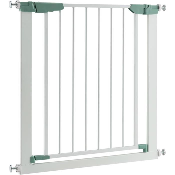 Barrière de sécurité Bebe ou Animaux (Largeur de porte 110-128cm) Longueur  Réglable sans Perçage Porte Rotative à 180°