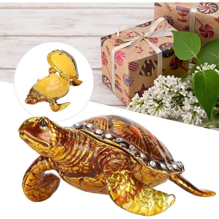Figurine De Tortue Boîte À Bijoux Décoration D'Intérieur Boîte De