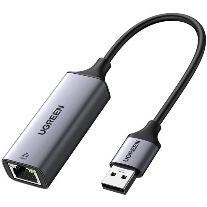 Adaptateur USB vers Ethernet USB 3.0 vers Rj45 Gigabit à 1000 Mbps pour  Ordinateur-Switch Windows-Mac OS-Linux - Cdiscount Informatique