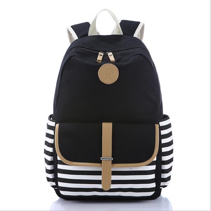 Vbiger sac d ecole sac a bandouliere sac a bandouliere noir Noir Cdiscount