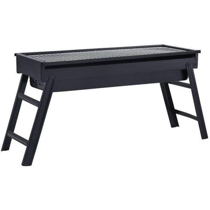 vidaXL Barbecue portable de camping Acier inoxydable 60x22 5x33 cm